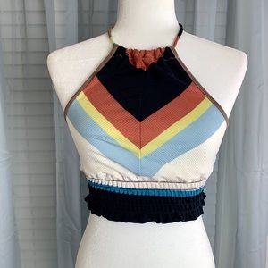 Sadie & Sage Cropped Halter Top (NWT) XS